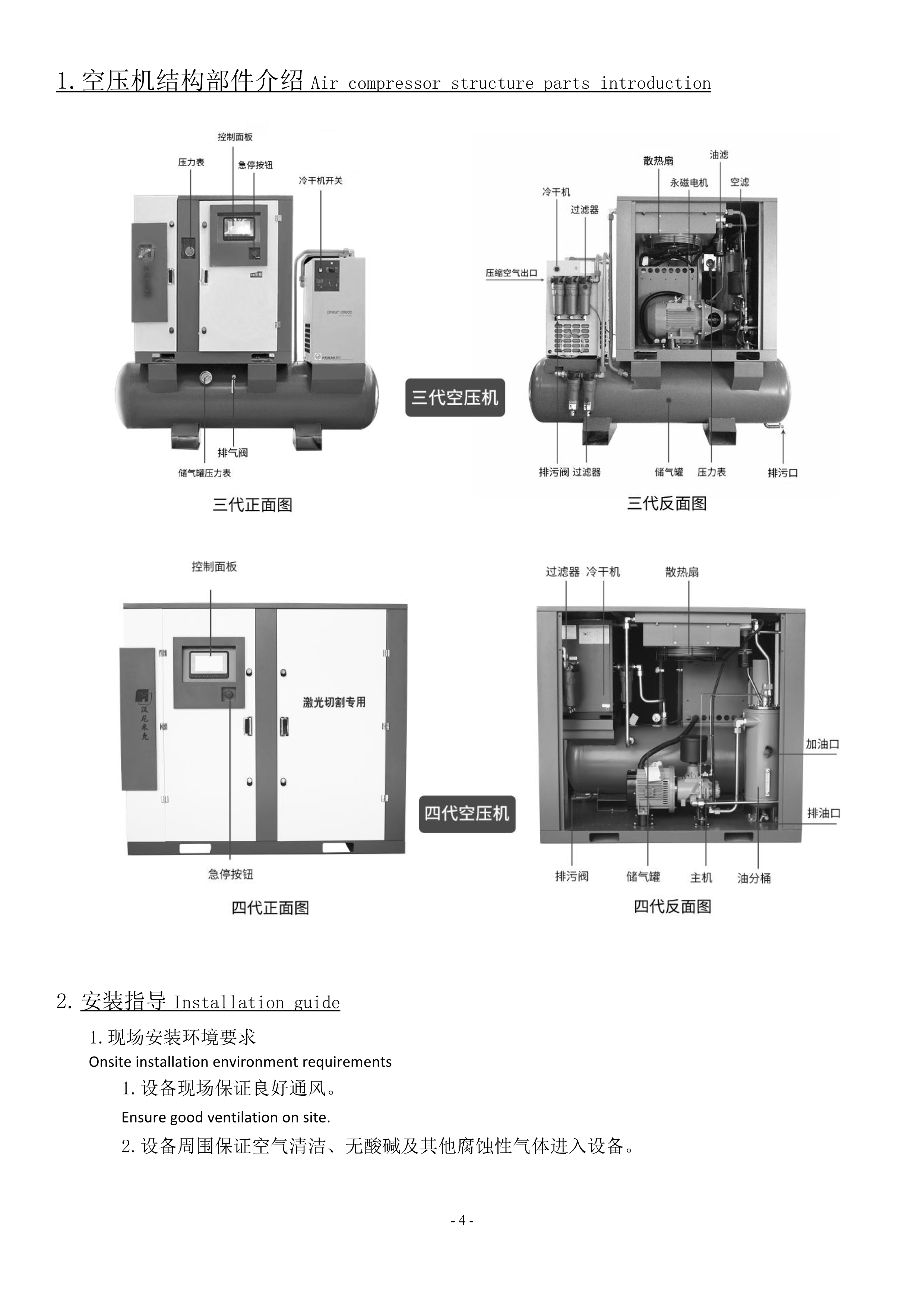 激光專用空壓機產品說明書(圖6)